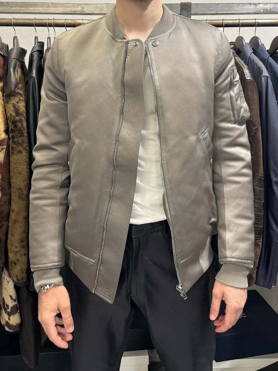 Rick Owens Grey Astro Bomber Jacket niekCWn 4
