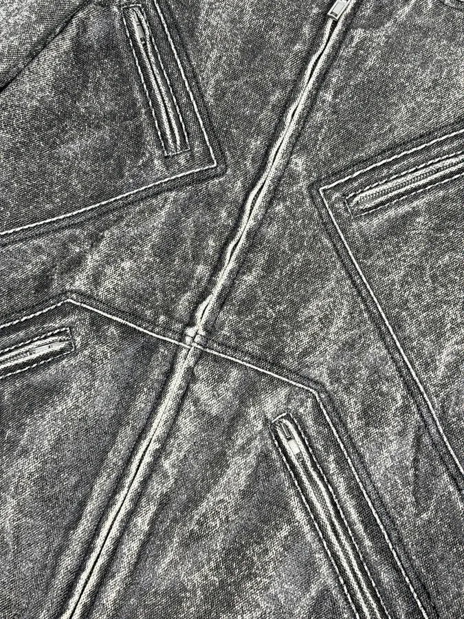 SS2018 Rick Owens Grey Dirt Eroded Grey Denim Jacket fDuilTZ 8