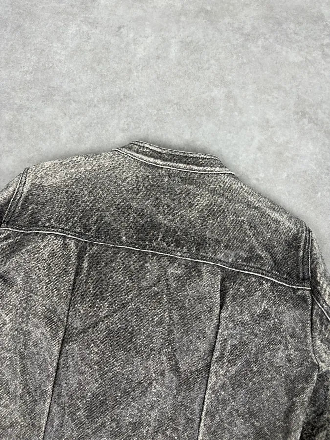 SS2018 Rick Owens Grey Dirt Eroded Grey Denim Jacket fDuilTZ 5