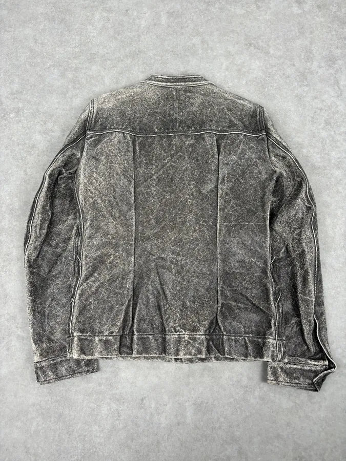 SS2018 Rick Owens Grey Dirt Eroded Grey Denim Jacket fDuilTZ 4