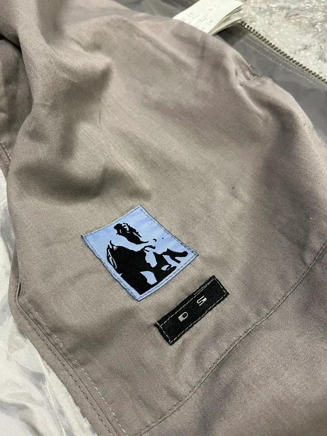 Rick Owens Grey Reflective Nylon Bomber Jacket XnKBQbO 10