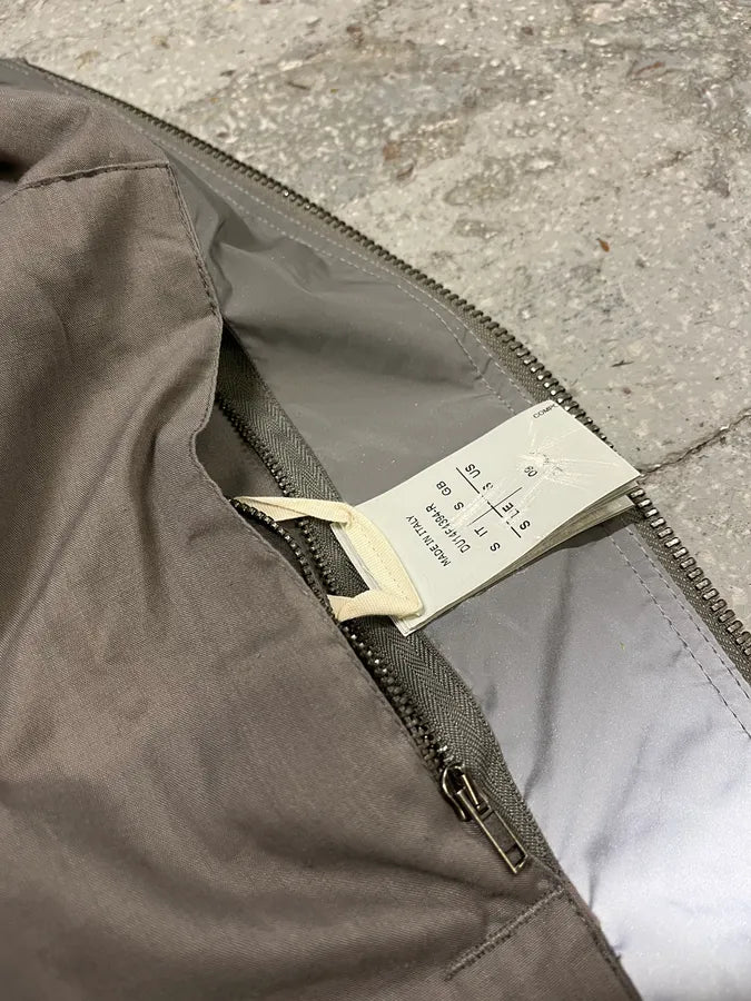 Rick Owens Grey Reflective Nylon Bomber Jacket XnKBQbO 11