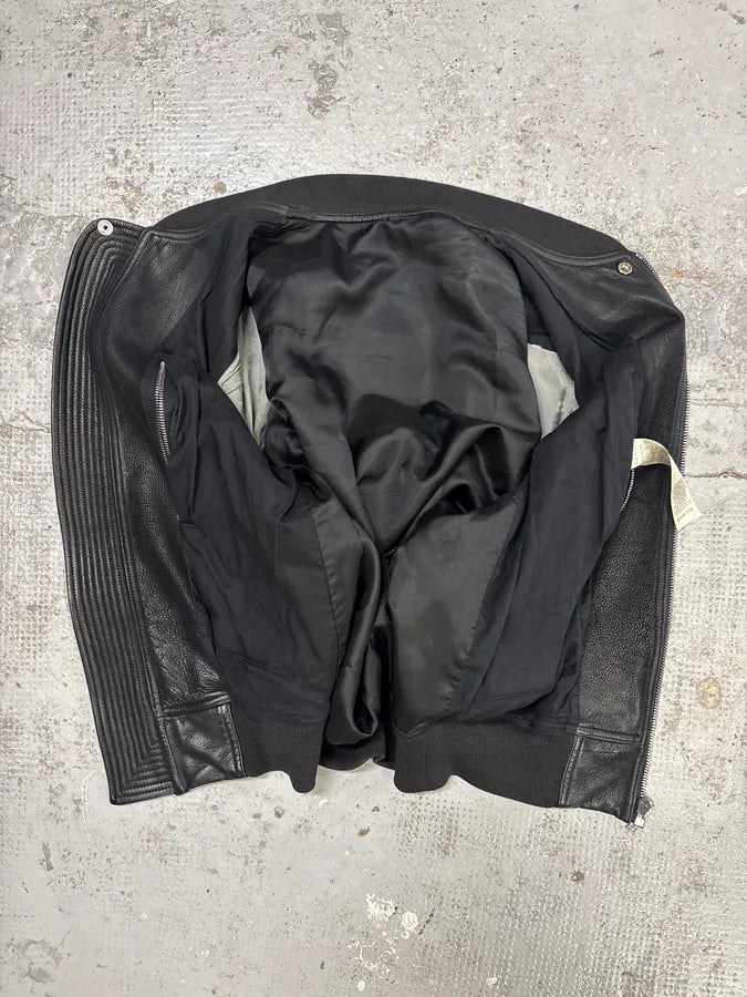 Rick Owens Black Premium Biker Leather Jacket EFZBNJE 6
