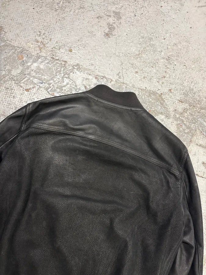 Rick Owens Black Premium Biker Leather Jacket EFZBNJE 5