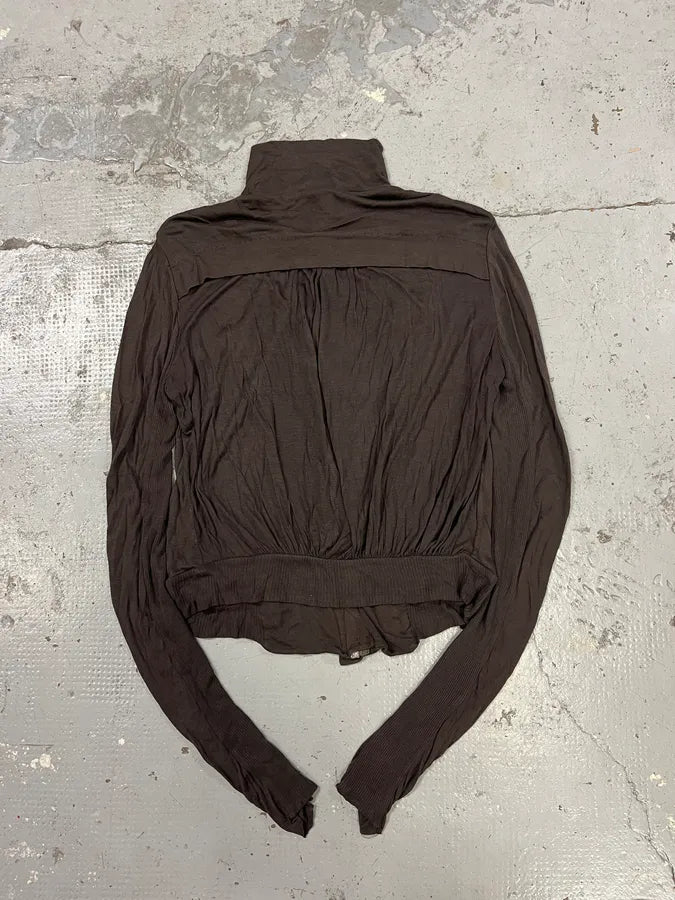 Rick Owens Lilies Brown Zip-up Sweater mlfqGxJ 4