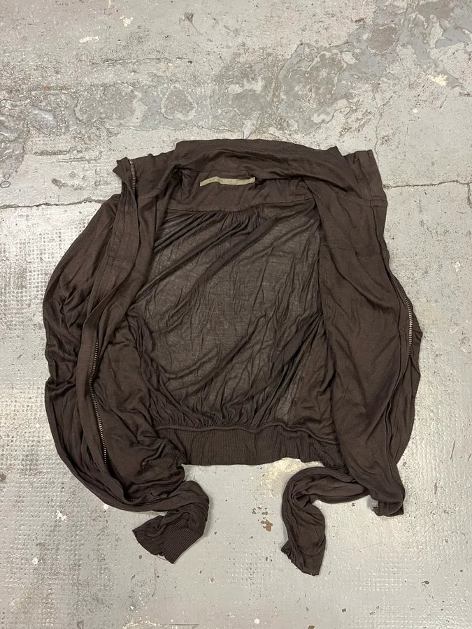 Rick Owens Lilies Brown Zip-up Sweater mlfqGxJ 5