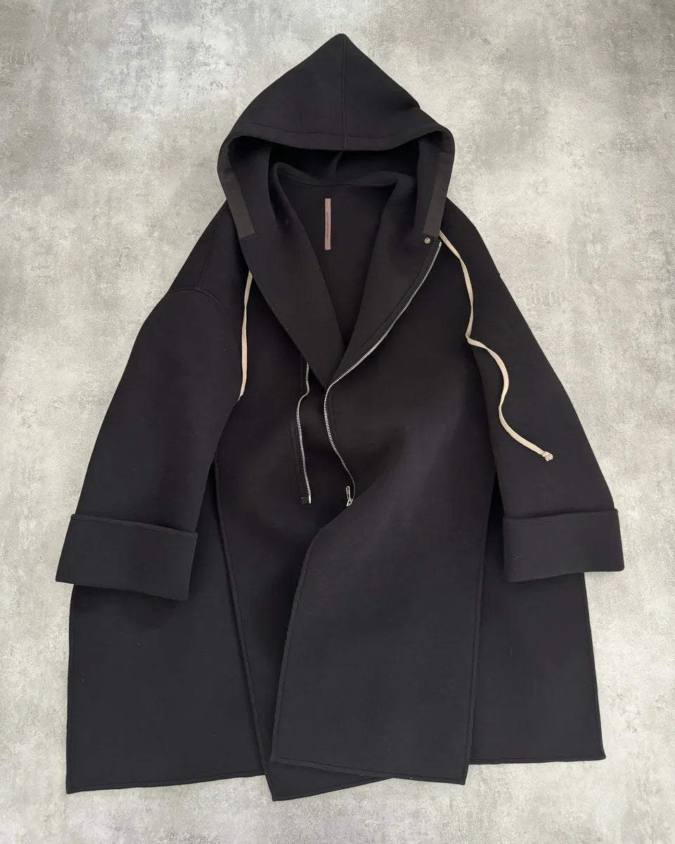 Rick Owens Lilies Black Long Dark Destructured Jacket qFzekrx 5