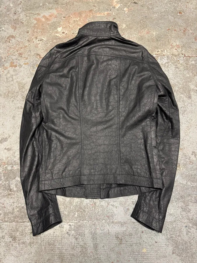 Rick Owens 18AW Mollino biker レザー ライダース イタリア製 Rick Owens Mollino Asymmetrical Black Leather Jacket \u2013 Dolce Vita Hub