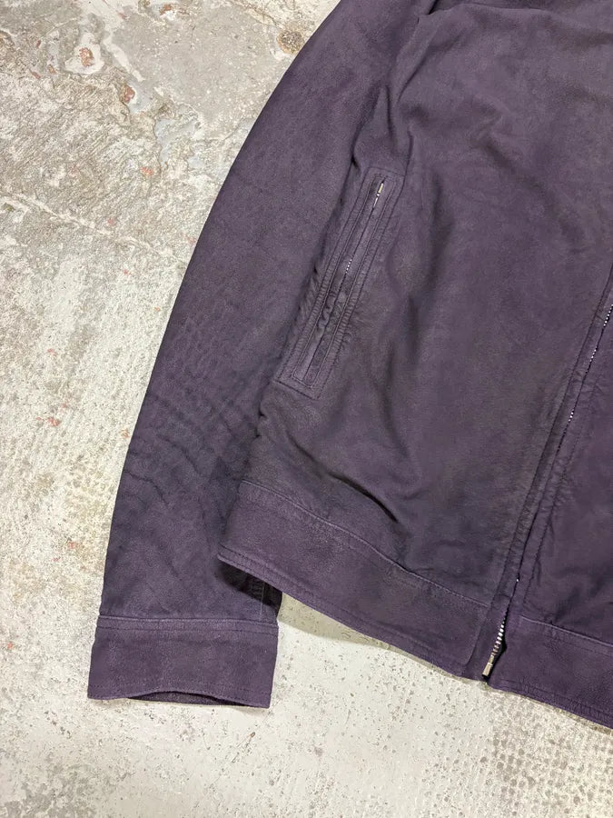 Rick Owens Purple Suede Leather Jacket GVQIjNB 7