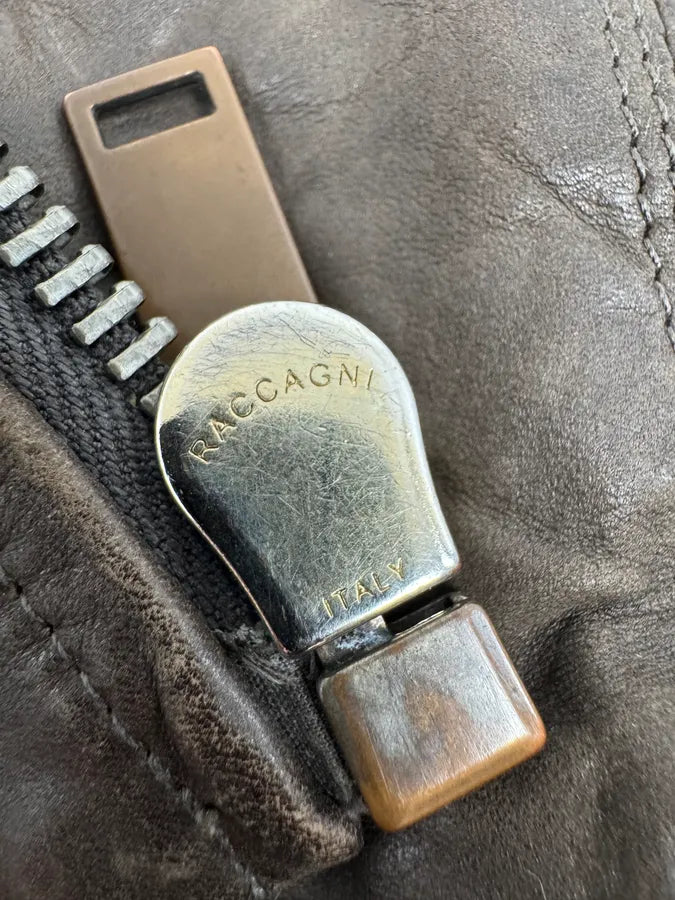 Rick Owens Scuba Asymmetrical Brown Leather Hooded Jacket KqNypaV 8