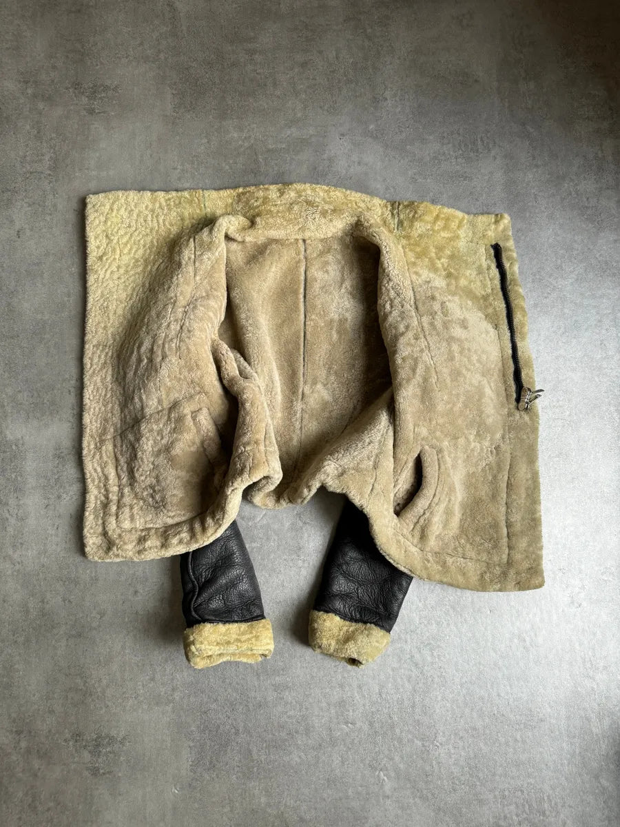 Rick Owens Shearling Asymmetrical Leather Jacket RGOQCSu 5