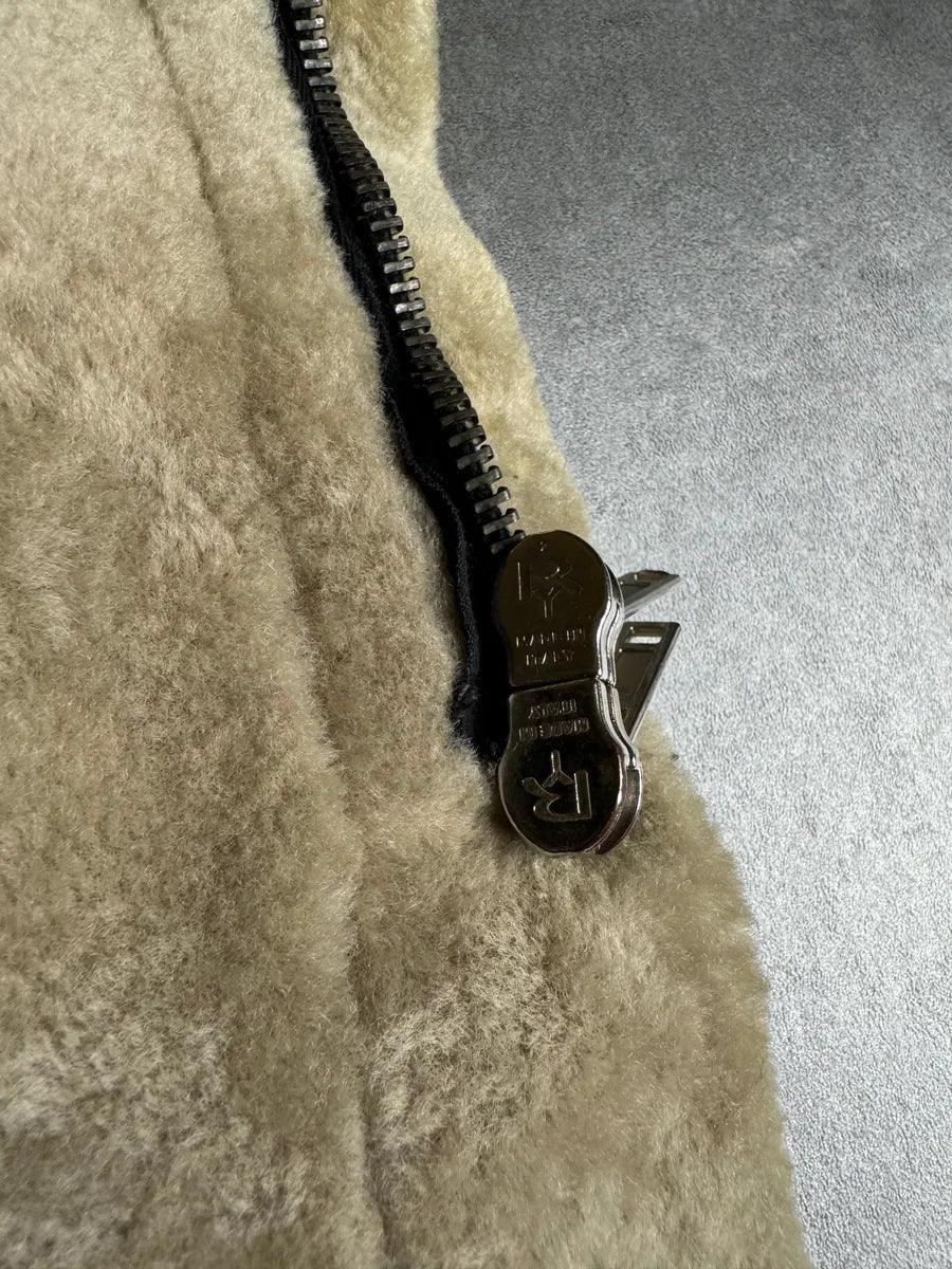 Rick Owens Shearling Asymmetrical Leather Jacket RGOQCSu 7