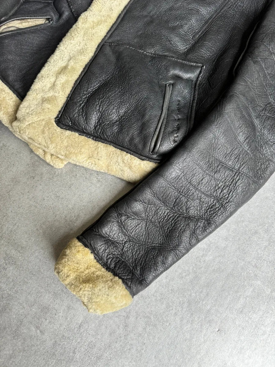 Rick Owens Shearling Asymmetrical Leather Jacket RGOQCSu 9