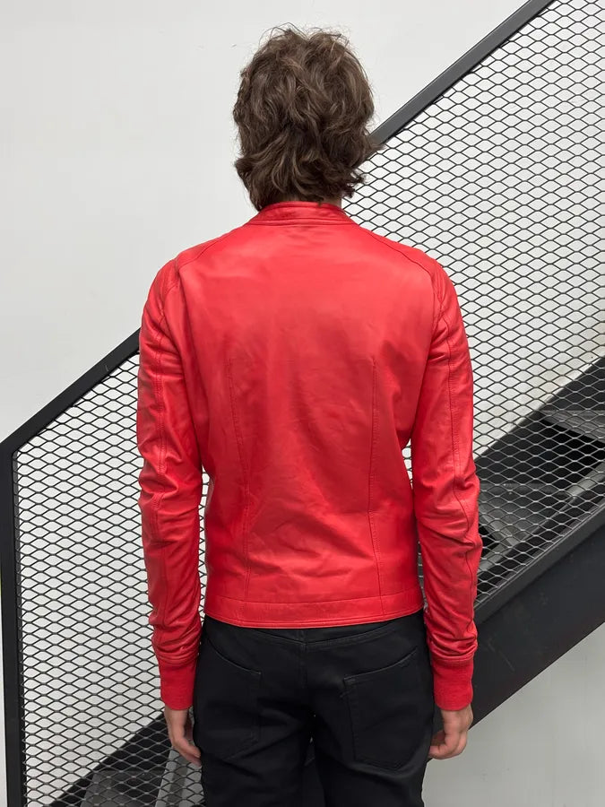 SS2017 Rick Owens Walrus Lamb Intarsia Riders Leather Jacket  ZFrnxaO 2