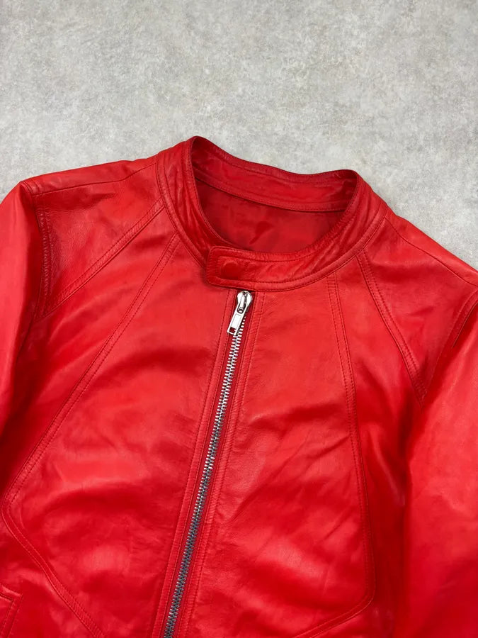 SS2017 Rick Owens Walrus Lamb Intarsia Riders Leather Jacket  ZFrnxaO 3