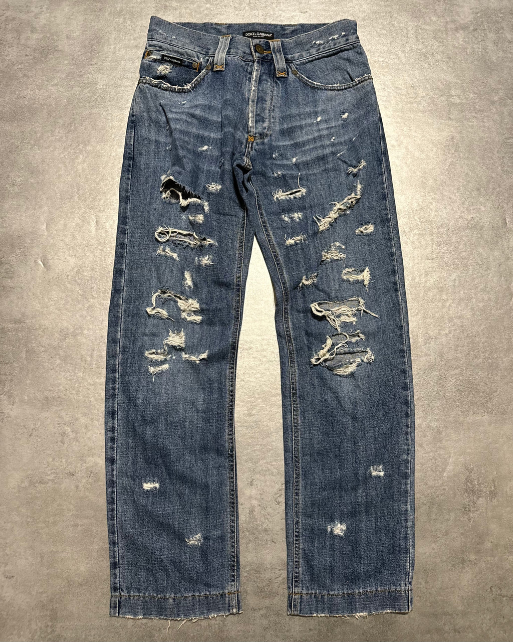 AW2005 Dolce & Gabbana Distressed Contemporary Denim Jeans (S) - 1