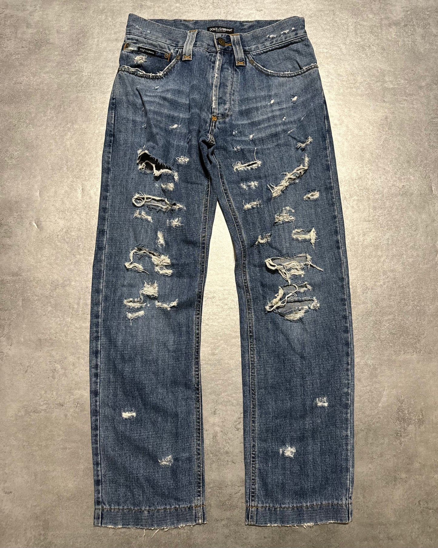 AW2005 Dolce & Gabbana Distressed Contemporary Denim Jeans (S) - 1