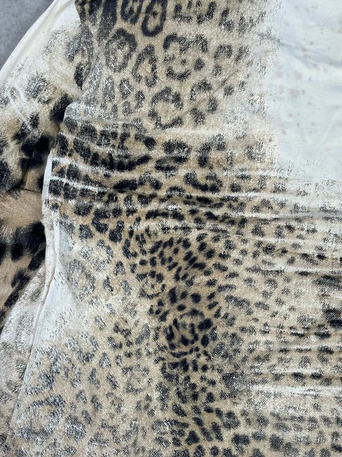 SS2002 Roberto Cavalli Archive Leopard Print Longsleeve Polo BbDzwRf 7