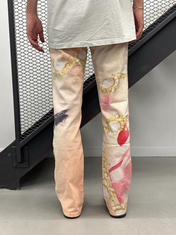 SS2001 Roberto Cavalli Faded Pink Floral Desi Princess Pants IpqOqqV 3