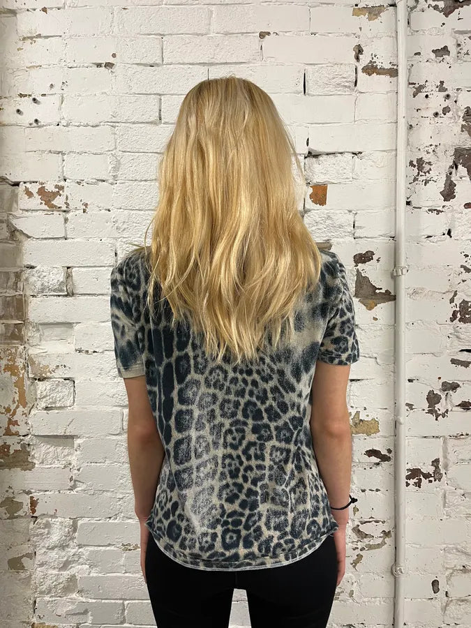 Roberto Cavalli Faded Beige Leopard Print T-Shirt HvrKIeB 2