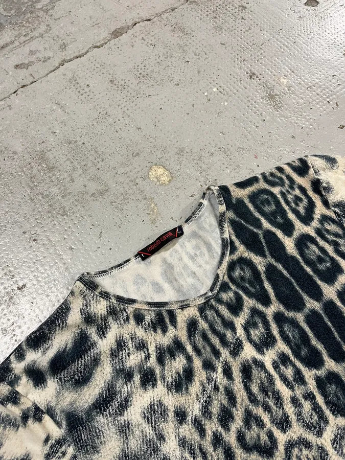 Roberto Cavalli Faded Beige Leopard Print T-Shirt HvrKIeB 3