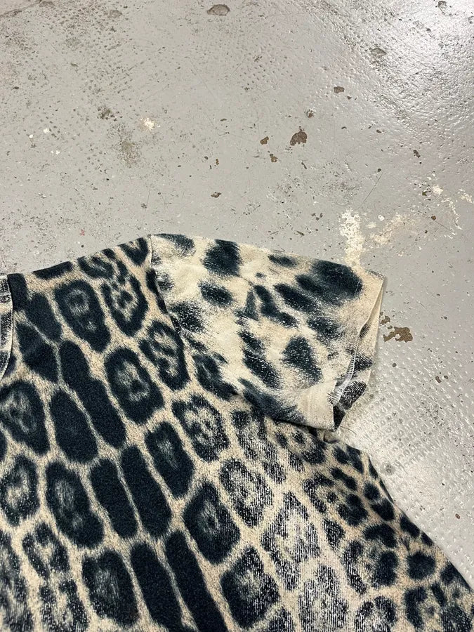 Roberto Cavalli Faded Beige Leopard Print T-Shirt HvrKIeB 4