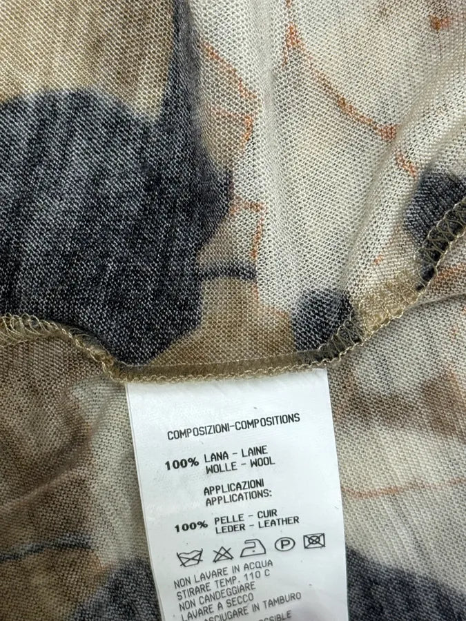 Roberto Cavalli Beige Brown Floral Leopard Cardigan aMTihsU 11