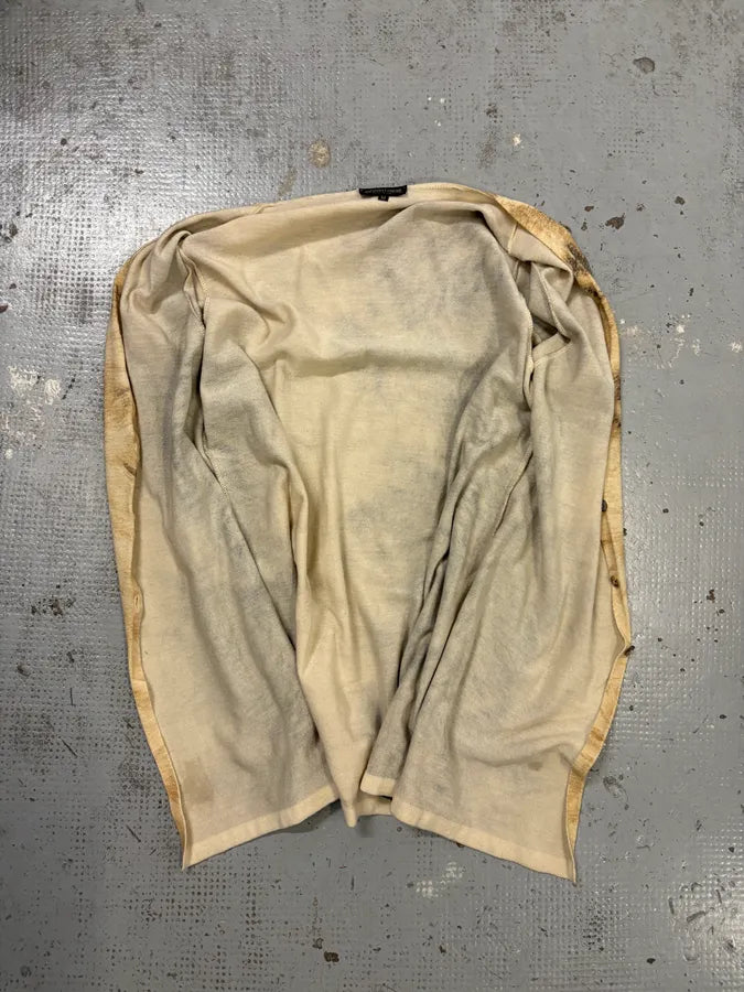 AW1999 Roberto Cavalli Beige Fur Effect Cardigan  mUqbtpj 9