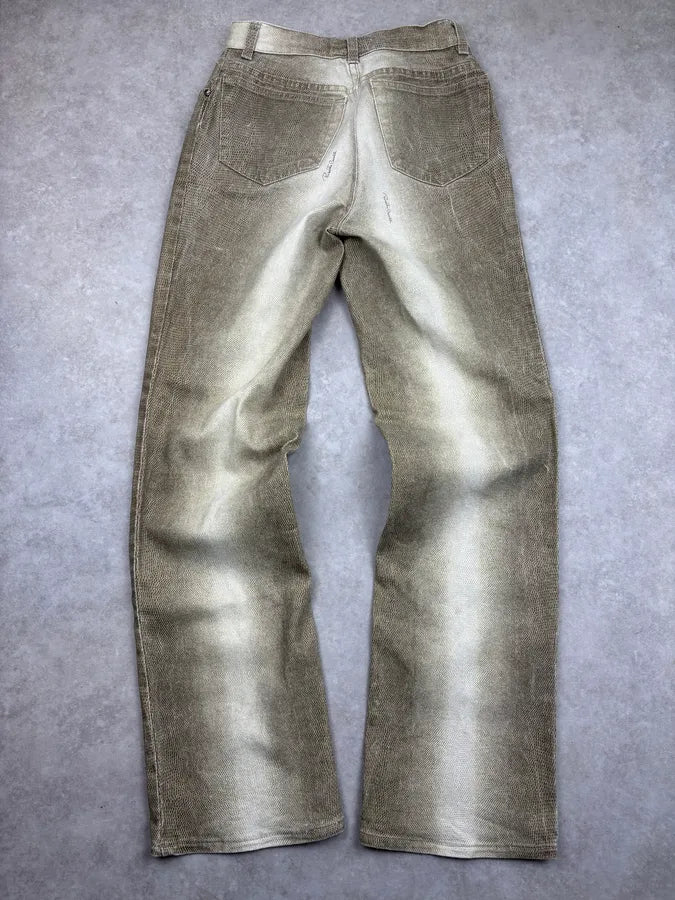 SS2002 Roberto Cavalli Beige Sand Gradient Pants AxAUIRq 5
