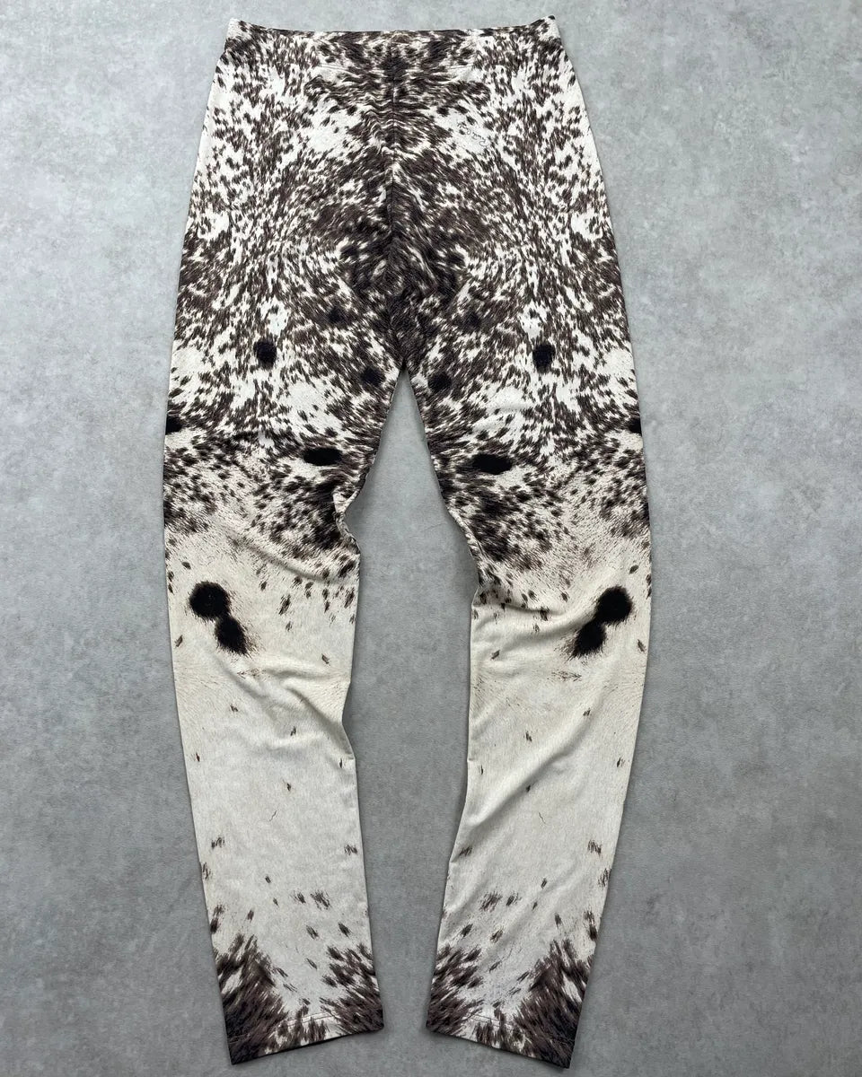 AW1999 Roberto Cavalli Re-Issue Beige Cow Fury Movement Leggings lGHhCZT 0
