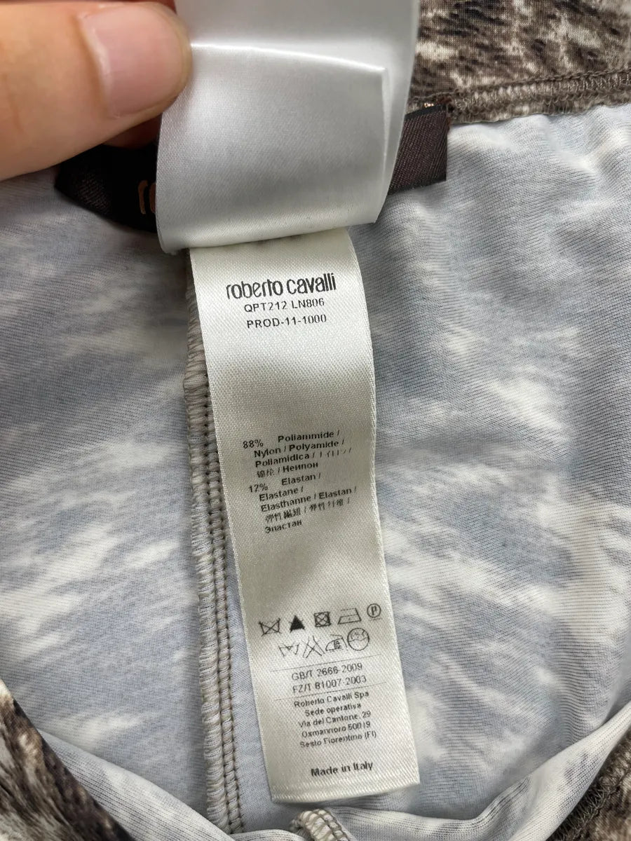 AW1999 Roberto Cavalli Re-Issue Beige Cow Fury Movement Leggings lGHhCZT 8