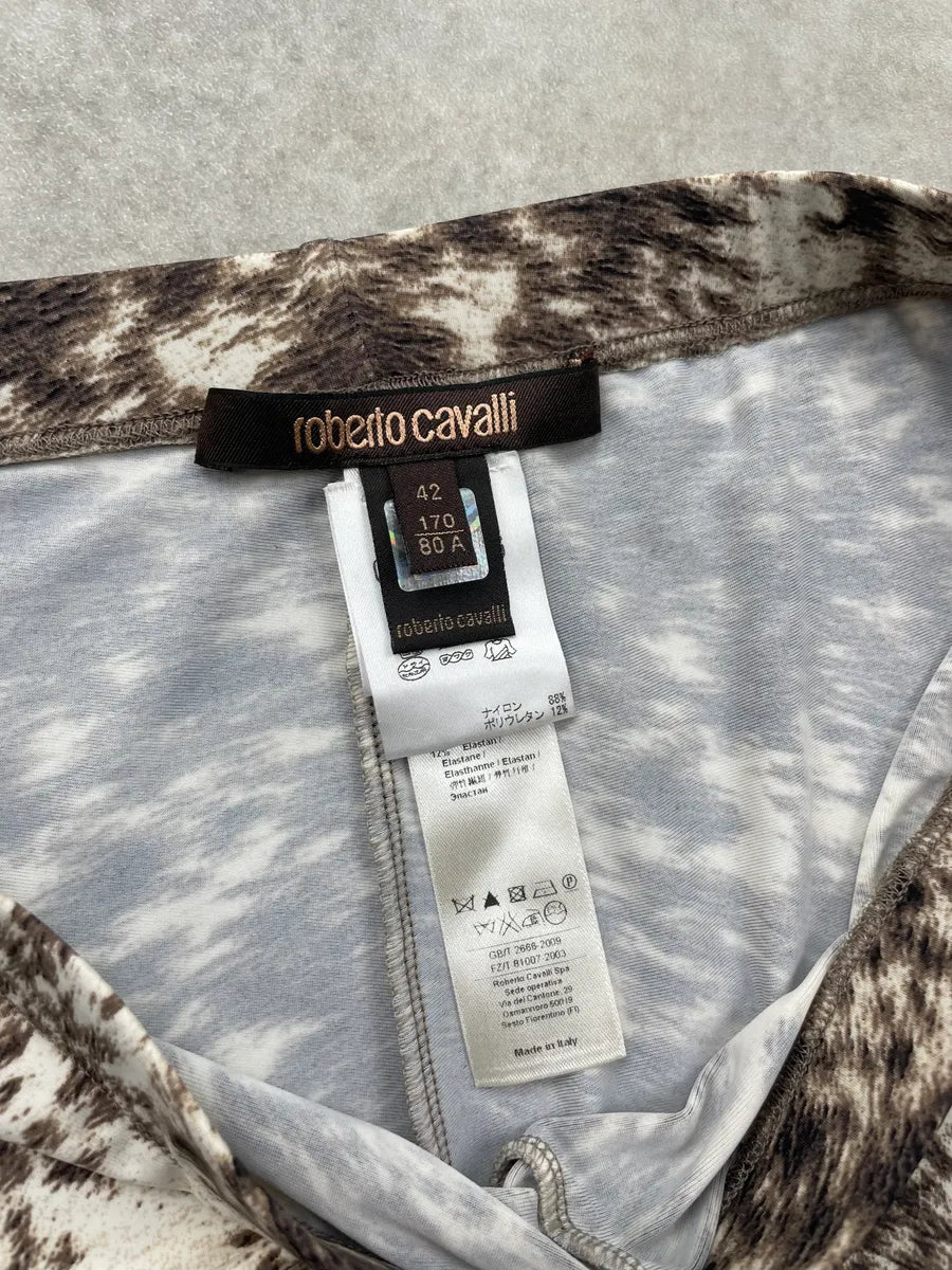 AW1999 Roberto Cavalli Re-Issue Beige Cow Fury Movement Leggings lGHhCZT 9