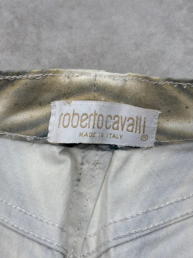 SS2001 Roberto Cavalli Beige Cotton Tie-Dye Jeans gTjnNKT 12