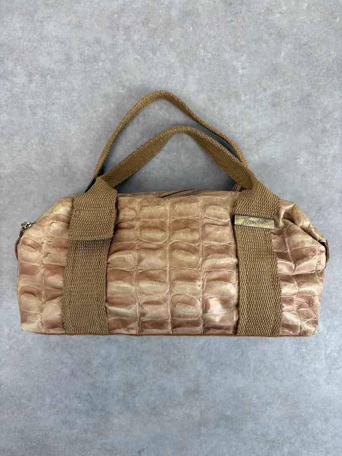 Roberto Cavalli Beige Crocodile Effect Bag LXceVpO 3