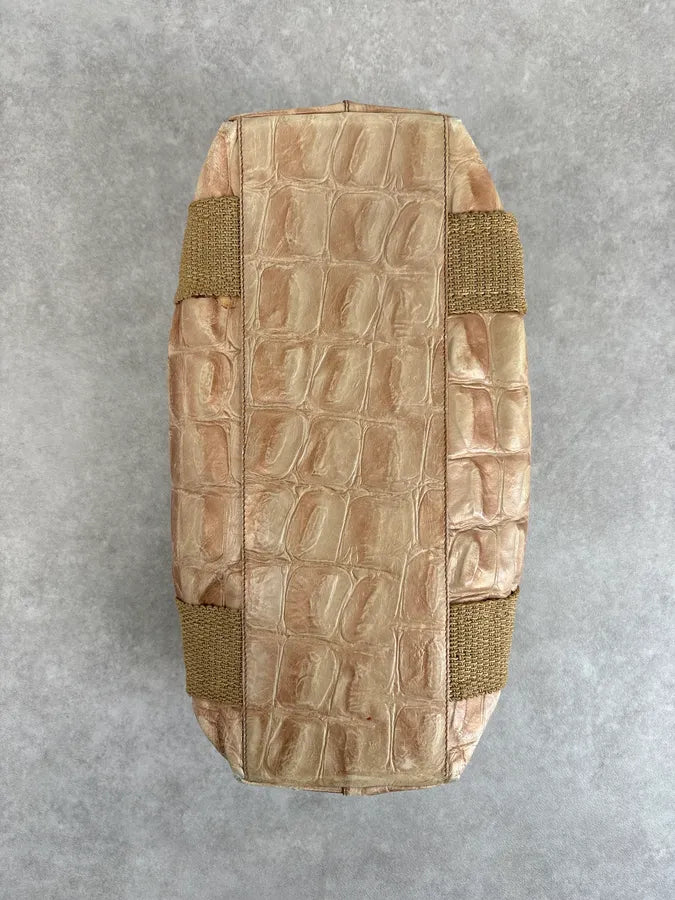 Roberto Cavalli Beige Crocodile Effect Bag LXceVpO 7