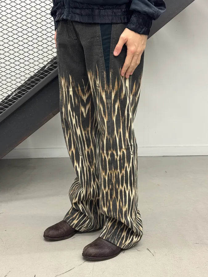 2000s Cavalli Black Fire Magma Pants PiezIOa 1