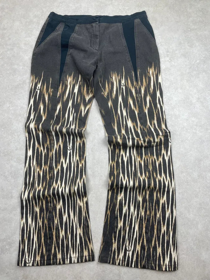 2000s Cavalli Black Fire Magma Pants PiezIOa 3