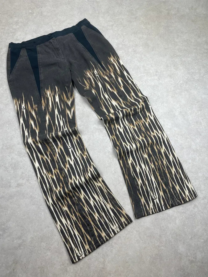 2000s Cavalli Black Fire Magma Pants PiezIOa 4
