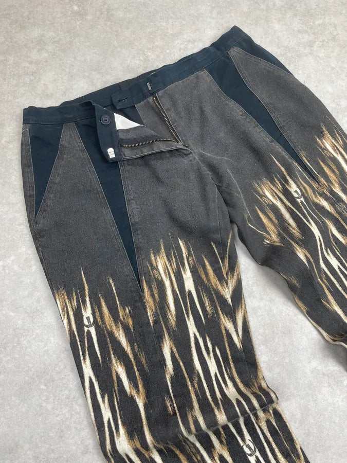 2000s Cavalli Black Fire Magma Pants PiezIOa 6