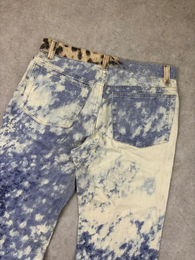 AW2001 Roberto Cavalli Beige Leopard Print Ocean Pants cRvhrIz 6