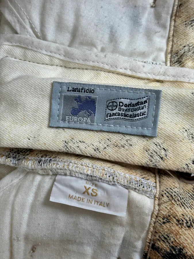 AW2001 Roberto Cavalli Beige Leopard Denim Jeans EfjaLAE 11