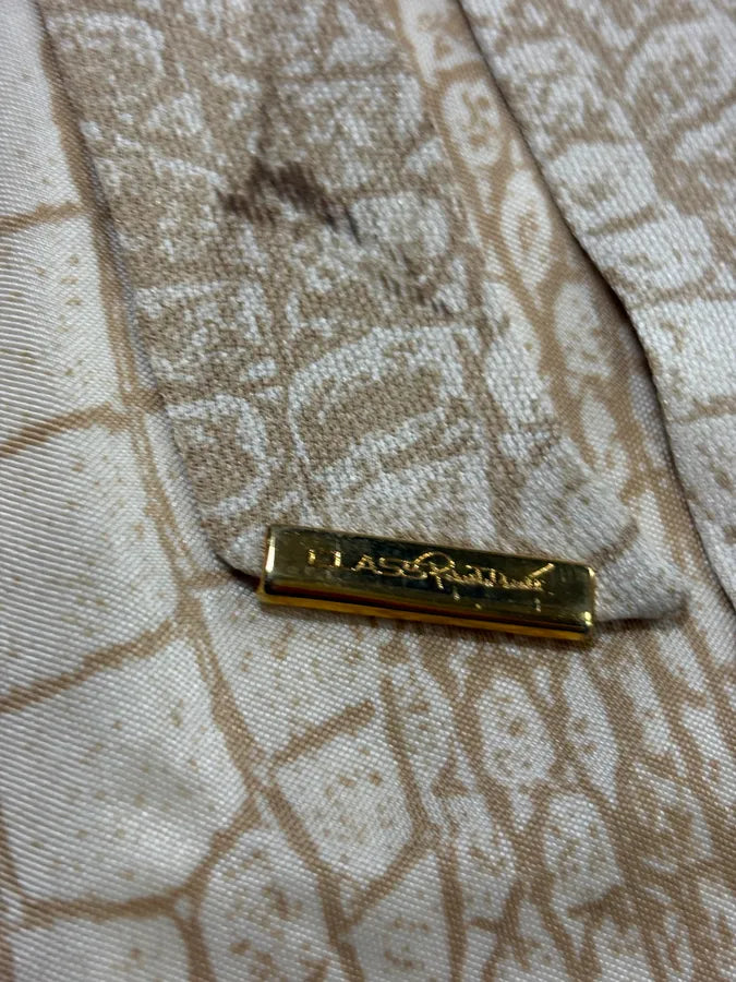 Roberto Cavalli Beige Jersey Crocodile Print Wide Leg Pants TvCqFMS 7