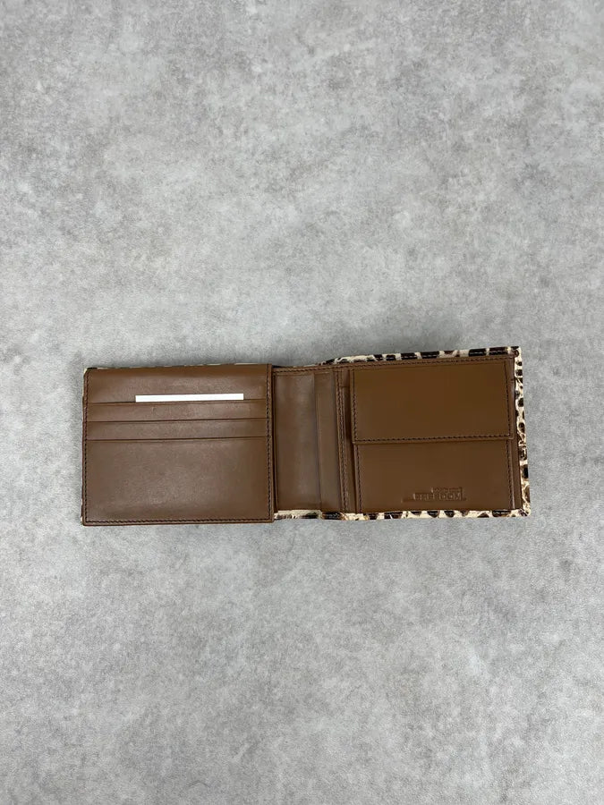 Roberto Cavalli Beige Crocodile Embossed Leather Bifold Wallet laSxJEX 4