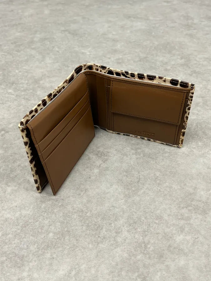 Roberto Cavalli Beige Crocodile Embossed Leather Bifold Wallet laSxJEX 7