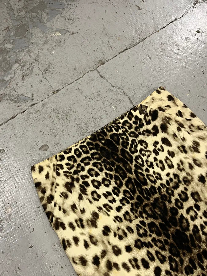 Roberto Cavalli Beige Leopard Print Midi Skirt eBmadxf 4