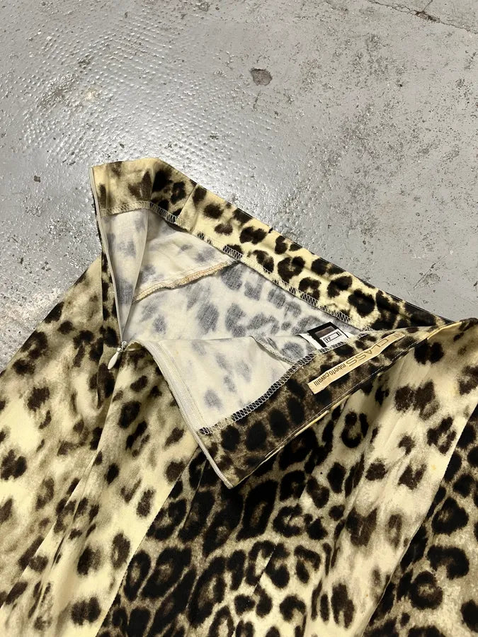 Roberto Cavalli Beige Leopard Print Midi Skirt eBmadxf 7