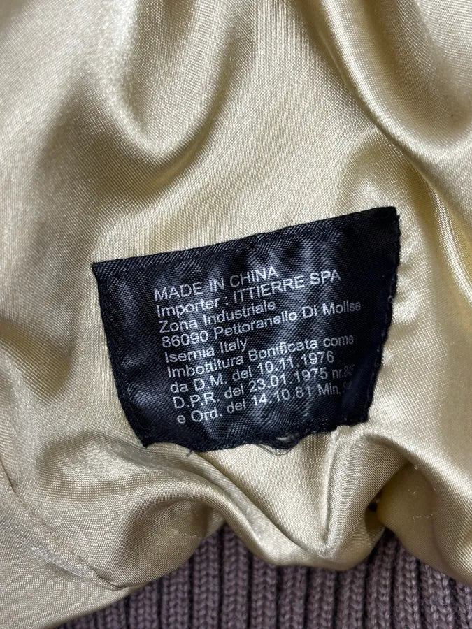 AW2007 Cavalli Beige Nylon Quilted Fur-Trimmed Bomber Jacket OmPtMrj 10