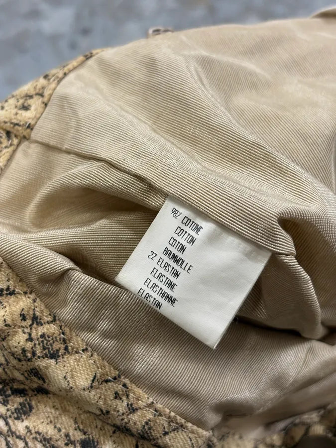 Roberto Cavalli Beige Snake Print Handle Tote Bag eAOmsCo 9