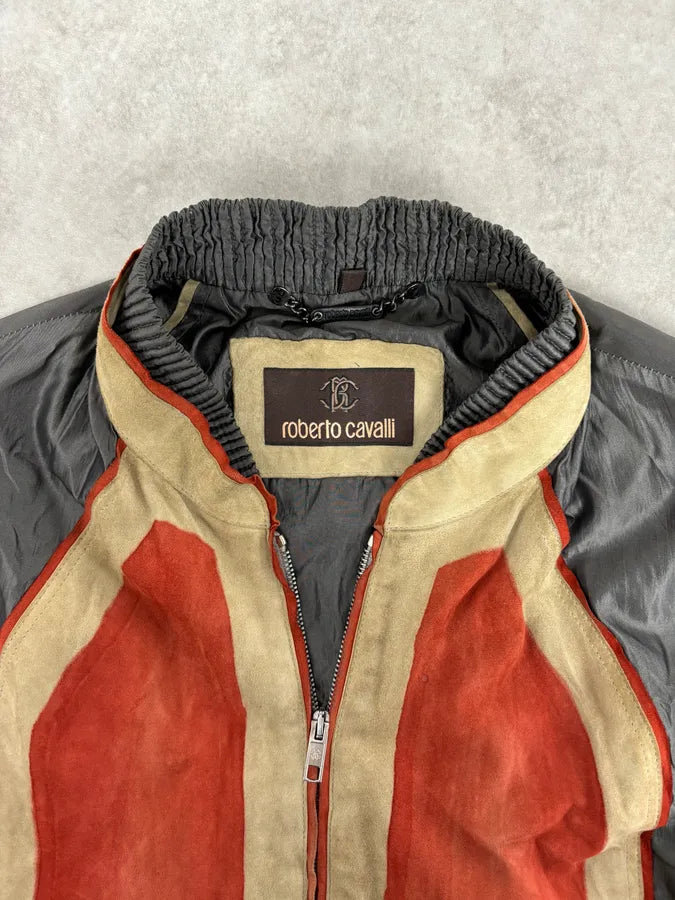 Roberto Cavalli Biker Suede Calf Leather Jacket paXxefh 3