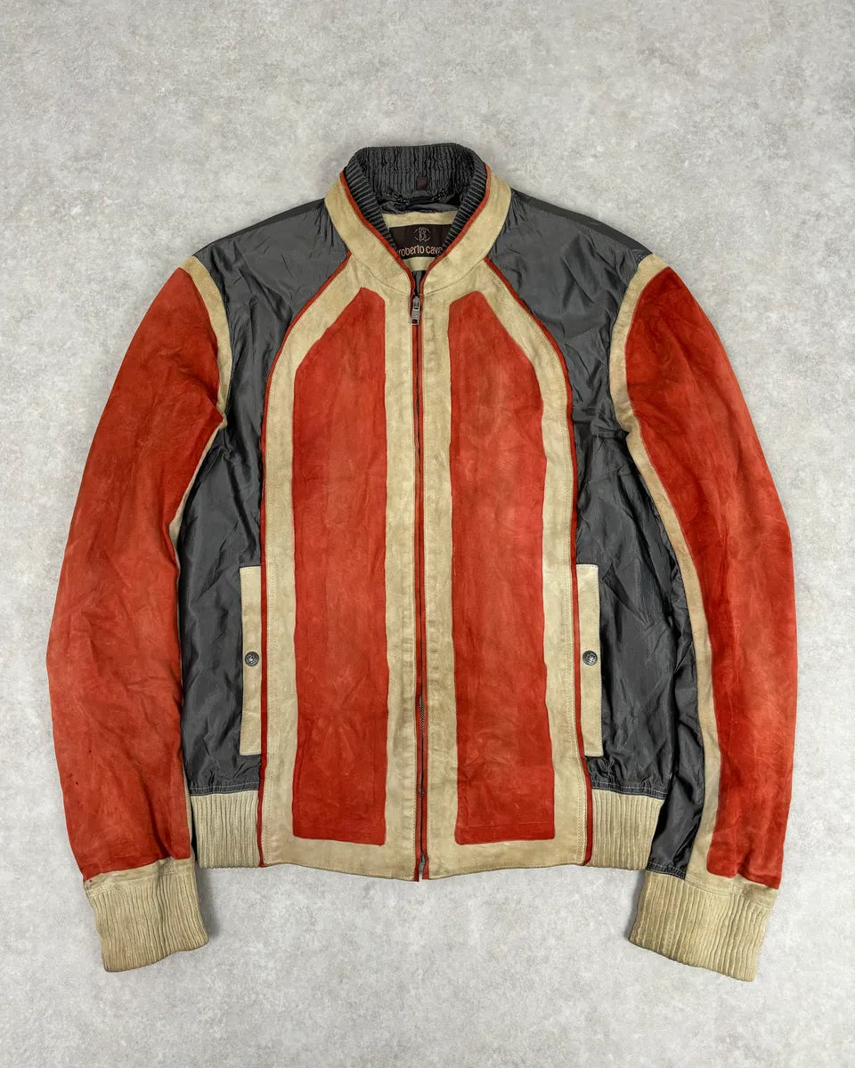 Roberto Cavalli Biker Suede Calf Leather Jacket paXxefh 0